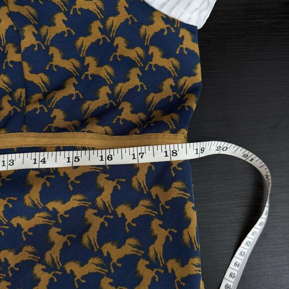 Maeve Dress Women XL Horse Bit Puff Sleeve Mini Western Equestrian Derby Anthro - Picture 12 of 14